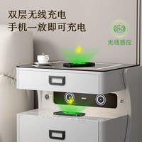 虎牌保险柜家用智能床头柜一体式保险箱小型隐藏式全钢防盗密码指纹解锁 【基础款】灰色（无保险柜+无开锁功能） 指纹款（指纹+密码+钥匙开启）