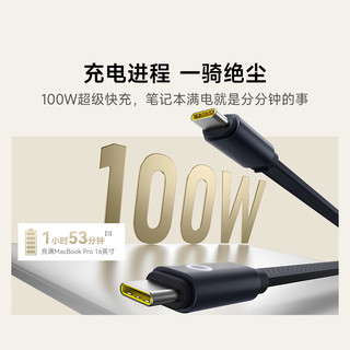  倍思 快充伸缩数据线100W