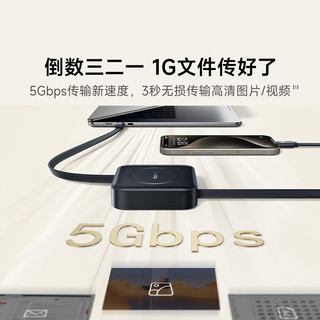  倍思 快充伸缩数据线100W