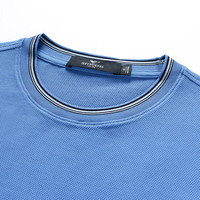 七匹狼短袖T恤男夏季冰爽凉感抗菌圆领打底衫休闲男士短T男装冰藻泥上衣 112(中蓝)-冰藻泥抗菌 3XL (185) 100A