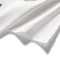 七匹狼短袖T恤男夏季圆领LOGO印花大狼标男士打底衫短T时尚休闲男装上衣 803(本白) 165/84A(M)