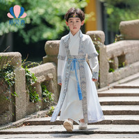拾贝壳 儿童汉服男童古装公子服中国风唐装侠客行男孩春秋表演服 云轩120
