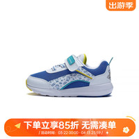 LI-NING KIDS李宁儿童运动鞋2025春季软底轻便男童女小童休闲鞋宝宝鞋 蓝白YKNS142-7-春秋款 29  内长约18.9cm适合脚长17.9cm