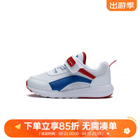 LI-NING KIDS李宁儿童运动鞋2025春季软底轻便男童女小童休闲鞋宝宝鞋 白蓝红YKNS142-9-春秋款 26  内长约16.9cm适合脚长15.9cm