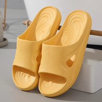 舒乐佳 Soreca 夏季新款凉拖鞋男女情侣室内居家厚底防滑洗澡凉拖鞋外穿 黄色 40-41