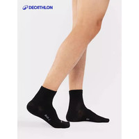 迪卡侬（DECATHLON）袜子男秋季透气耐磨中筒跑步袜专业吸汗运动长袜篮球袜RUNR-两双 【4双】灰绿黑中帮厚款 35-38 【4双】灰绿黑中帮厚款*4双