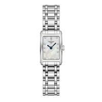 浪琴/Longines 黛绰维纳系列 石英母贝钻石女表方形时尚
