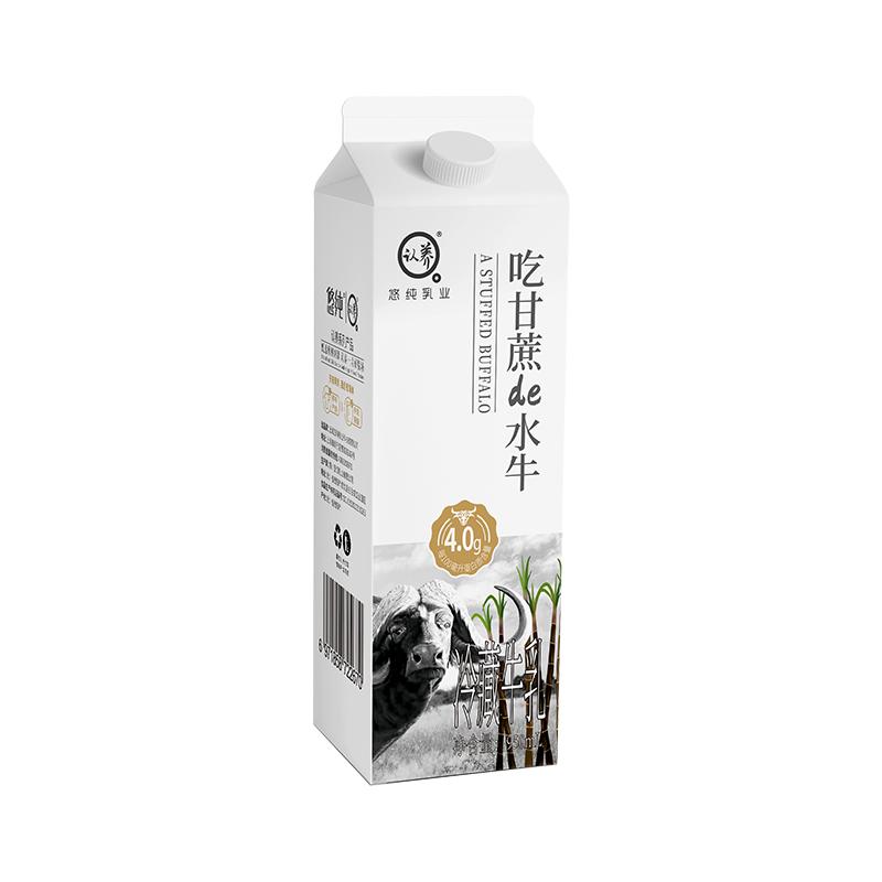 悠纯吃甘蔗的水牛纯奶950ml盒装水牛奶营养低温锁鲜纯牛奶