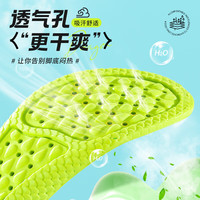 邦尼世家运动鞋垫男抗菌防臭艾草透气吸汗踩屎感站久不累减震女跑步 【2双装】减震龙鳞款 43-44码