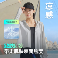 波司登（BOSIDENG）奥莱防晒衣女户外夏季短款连帽凉感透气披肩斗篷防紫外线外套 冷月灰8063 S 160/84A
