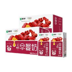 蒙牛 早餐奶儿童营养早餐牛奶红枣味 250ml*16盒*2箱 部分5月产