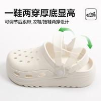 网易严选厚底洞洞鞋女款夏季外穿2025踩屎感防滑防臭凉拖鞋男