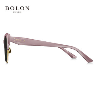 暴龙（BOLON）眼镜25猫眼眉框防晒太阳镜百搭墨镜女BL6110 C30-干枯玫瑰色 