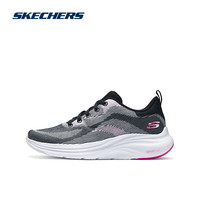 斯凯奇（Skechers）云迹跑鞋丨2024春季男女运动鞋舒适轻弹透气缓震跑步鞋 女款-黑色/紫红色/BKFS 37.5