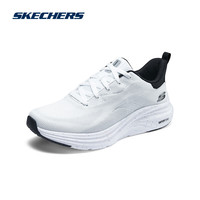 斯凯奇（Skechers）云迹跑鞋丨2024春季男女运动鞋舒适轻弹透气缓震跑步鞋 男款-白色/黑色/WBK 41.5