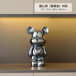 暴力熊 POPOBE 摆件  甜心熊(雾黑色)高18CM