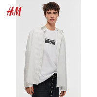 H&M男装女装T恤2025夏季宽松时尚圆领印花短袖纯棉上衣1268967 白色/Rick and Morty M 175/100