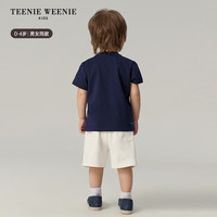 Teenie Weenie Kids小熊童装25年夏季男女宝宝纯棉印花短袖T恤打底衫 红色 110 cm