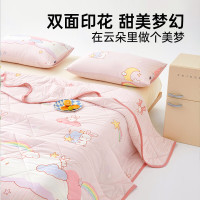 多喜爱 开学必备！多喜爱家纺双面凉感夏被单双人夏凉被可水洗空调被子 双面凉感-月亮弯弯 1