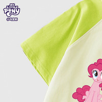 MY LITTLE PONY(小马宝莉)女童25年夏季新款儿童纯棉洋气中大童短袖T恤 橄榄绿 160