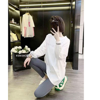 白色加绒打底衫女内搭秋冬休闲外穿潮牌品质女装款上衣服长袖t恤