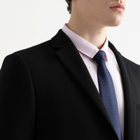 柒牌奥莱男装清仓西服时尚修身青年西装男士商务休闲抗皱婚庆单西 黑色 B48