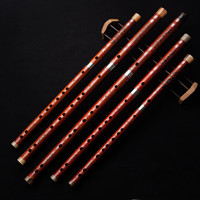 董雪华亲制演奏笛 老料苦竹笛收藏笛专业笛子高档精制乐器 大A调2节（）