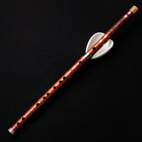 董雪华亲制演奏笛 老料苦竹笛收藏笛专业笛子高档精制乐器 E调2节