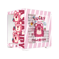 名龙堂 个性化MOD二次元/国潮/游戏主题潮玩台式组装电脑主机箱主题海景房机箱桌面艺术品 G003 草莓熊【单拍不】 机箱主题