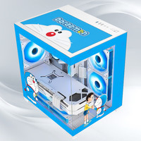 NKZK玩嘉 孤勇者MINI升级版无A柱 小型桌面海景房电脑机箱diy二次元动漫游戏240水冷机箱 哆啦A梦 标配7把千变ARGB神光同步风扇