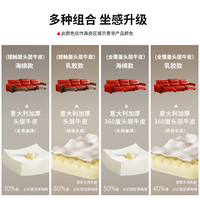 梵宜电动功能沙发客厅家用大三人位零靠墙直排沙发意式太空舱真皮沙发 （单电动）2.92米三人位 【接触面加厚头层牛皮-海绵款】