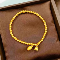 古法手镯女款越南沙金仿真金两世欢手不掉色结婚黄金实心镀金