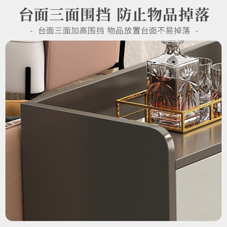Cono Sur柯诺苏茶水柜餐边柜子储物柜客厅靠墙置物柜轻奢茶柜置物架收纳柜备餐柜 【三门一抽】天空灰90*30*84