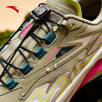 安踏（ANTA）【张雨菲同款】探踪丨越野跑鞋女鞋户外防泼水徒步鞋减震耐磨 漂洗绿/泥沙灰/荧光绿-4 5 (女35.5)