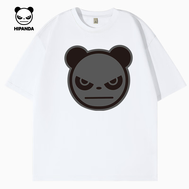 【100%纯棉】-白#JDP熊猫灰