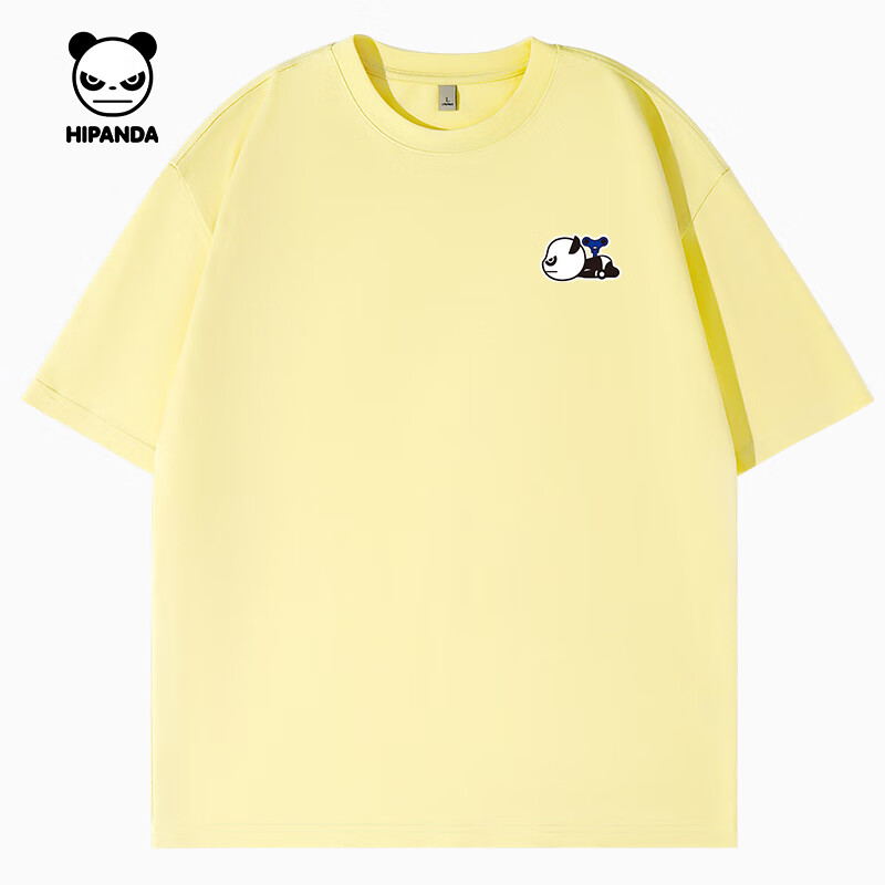 【100%纯棉】-浅黄#JDP熊猫发条X
