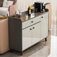 柯诺苏茶水柜餐边柜子储物柜客厅靠墙置物柜轻奢茶柜置物架收纳柜备餐柜 【三门一抽】天空灰90*30*84