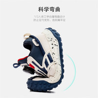 Kappa Kids背靠背卡帕儿童运动鞋男秋季舒适轻便低帮运动鞋 深蓝 35