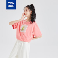 TONLION/唐狮 女士短袖T恤 草莓红 M