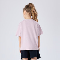 NIKE 耐克童装女童纯棉短袖t恤2025夏季吸汗透气儿童舒适上衣 灰紫色 110 /56 【身高104-110cm】