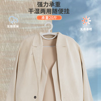 希维思 SIVASS衣架家用挂衣 2025无痕防肩角晾衣服架子 宿舍用衣撑挂架 1个 20只【防滑宽肩衣架】星空灰