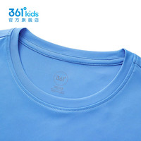 361°童装男女童短袖针织衫2025年夏季通码上衣 马瑞蓝/本白 110