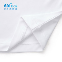 361°童装男女童短袖针织衫2025年夏季通码上衣 本白/经典黑 130