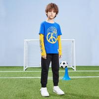 NIKE【假两件长T】耐克男童长袖T恤儿童长T耐克童装豹子印花春秋款