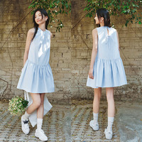 森马(Semir)连衣裙女防晒背心裙温柔2025夏蝴蝶结A字短裙少女感109325114030