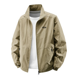 JEEP SPIRIT 户外运动 男士夹克  军绿色 5XL