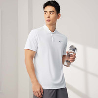 361° 短袖t恤男士春夏季速干衣翻领polo衫跑步运动服652524102D-1 本白 L