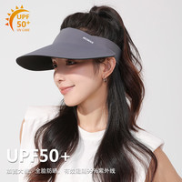 妆羽婉空顶防晒帽女款防紫外线夏季遮脸大帽檐遮阳帽无痕一体太阳帽子女 米色