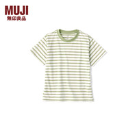 無印良品 MUJI(無印良品 )大童天竺编织圆领短袖T恤童装打底衫儿童25年春季 CB1O1A5S