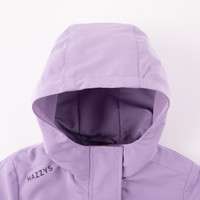 哈吉斯(HAZZYS)品牌童装男女童外套春三防连帽休闲时尚薄风衣 深紫 105